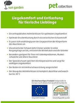 Sun Garden Buddy Orthopedisch Hondenkussen 120x72x10cm Antraciet -Dierenwinkel 877x1200