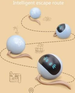 Otiume Interactieve Speelbal - Slimme Interactieve Jaag Speeltje Voor Katten - Kattenspeeltjes - Intelligente Jaagbal - AI -USB Oplaadbaar - LED - Blauw -Dierenwinkel 971x1200 1